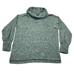 Maeve by Anthropologie Green Marled Cowl Neck Long Sleeve Top Women's Large